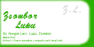 zsombor lupu business card